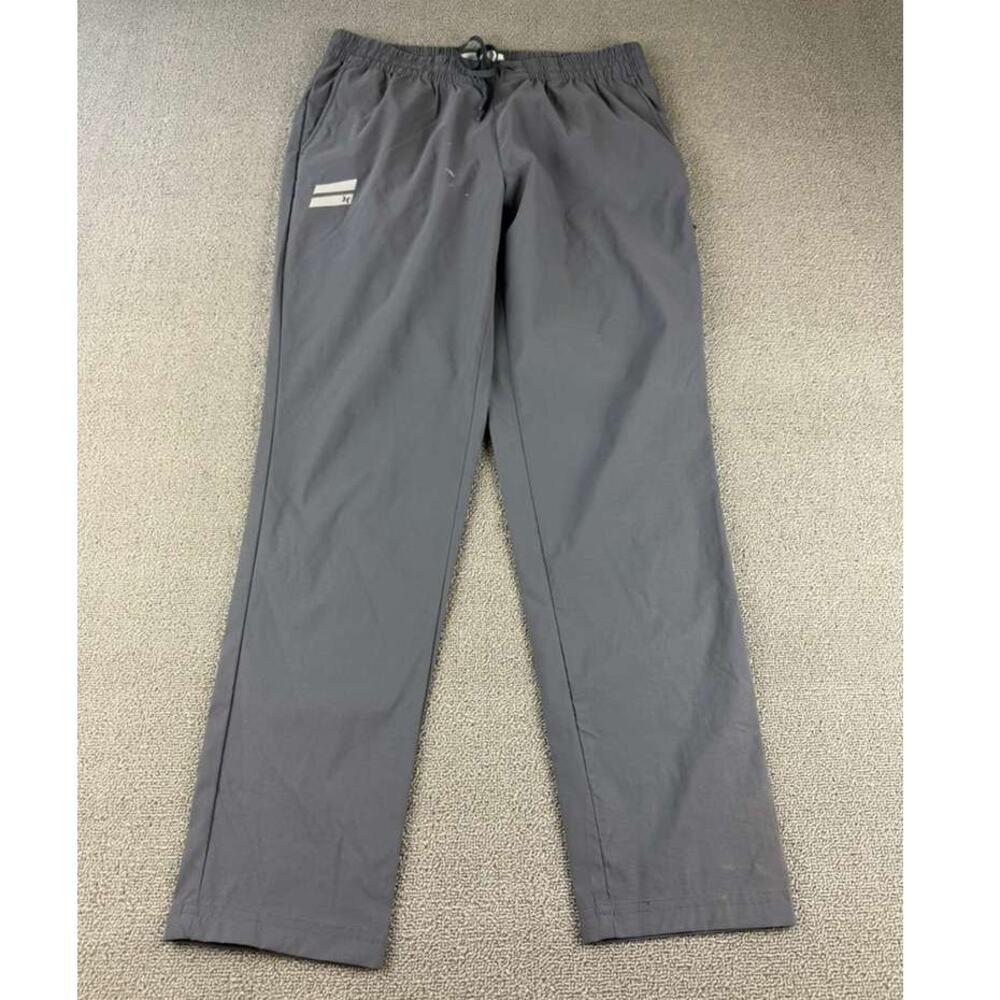Hurley Jogger Pants‎ Men L Gray Elastic Nylon Performance Drawstring Activewear